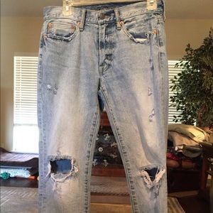 AE denim, acid wash, ripped, 29/30
